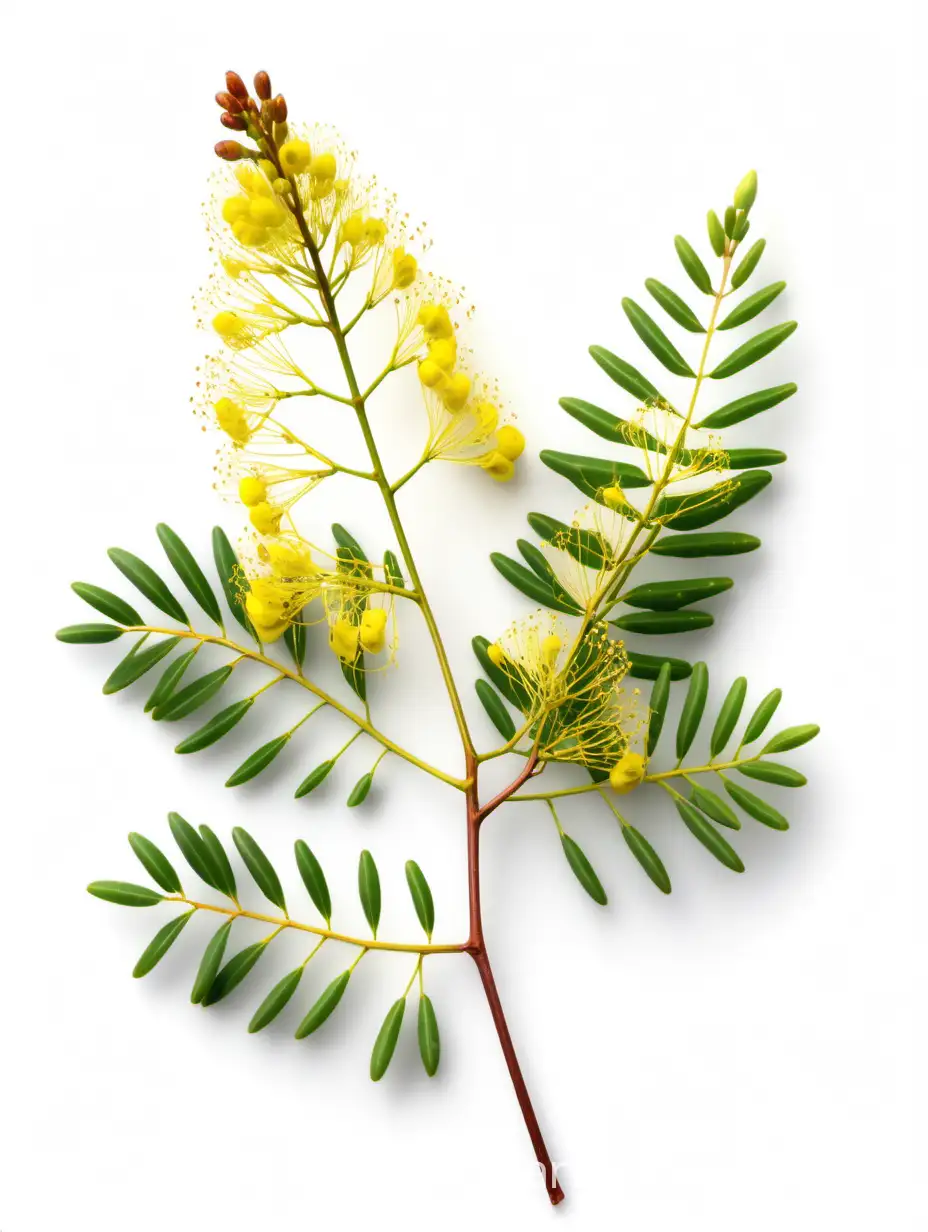 Exquisite-Botanical-Wild-Acacia-Flower-Illustration-on-White-Background