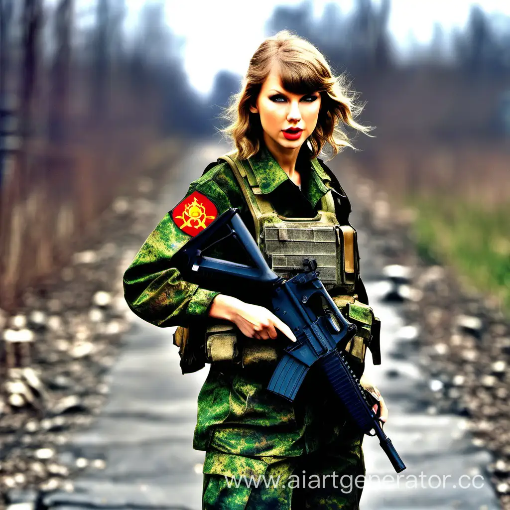 taylor swift, s.t.a.l.k.e.r., military, chernobyl zone of exclusion, ChNPP, gun,  bulletproof vest, flecktarn