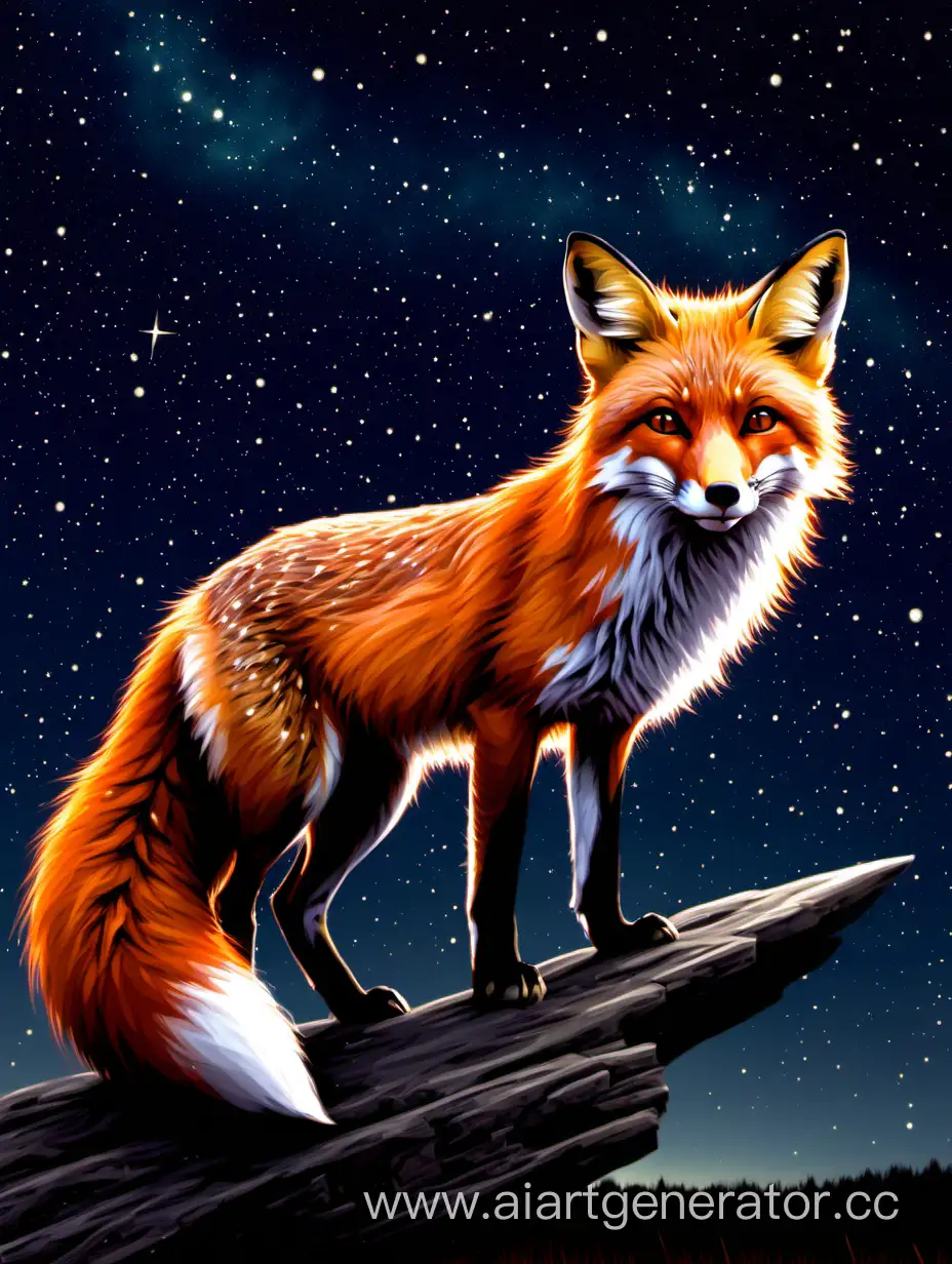 Majestic-Fox-under-a-Starry-Night-Sky