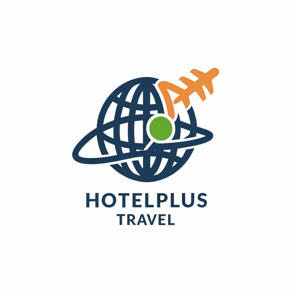 a logo design,with the text "Hotelplustravel", main symbol:Travel related,Minimalistic,be used in Travel industry,clear background