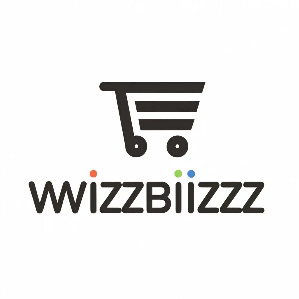 a logo design,with the text "wizzbizz", main symbol:e commerce shop,Moderate,be used in Retail industry,clear background