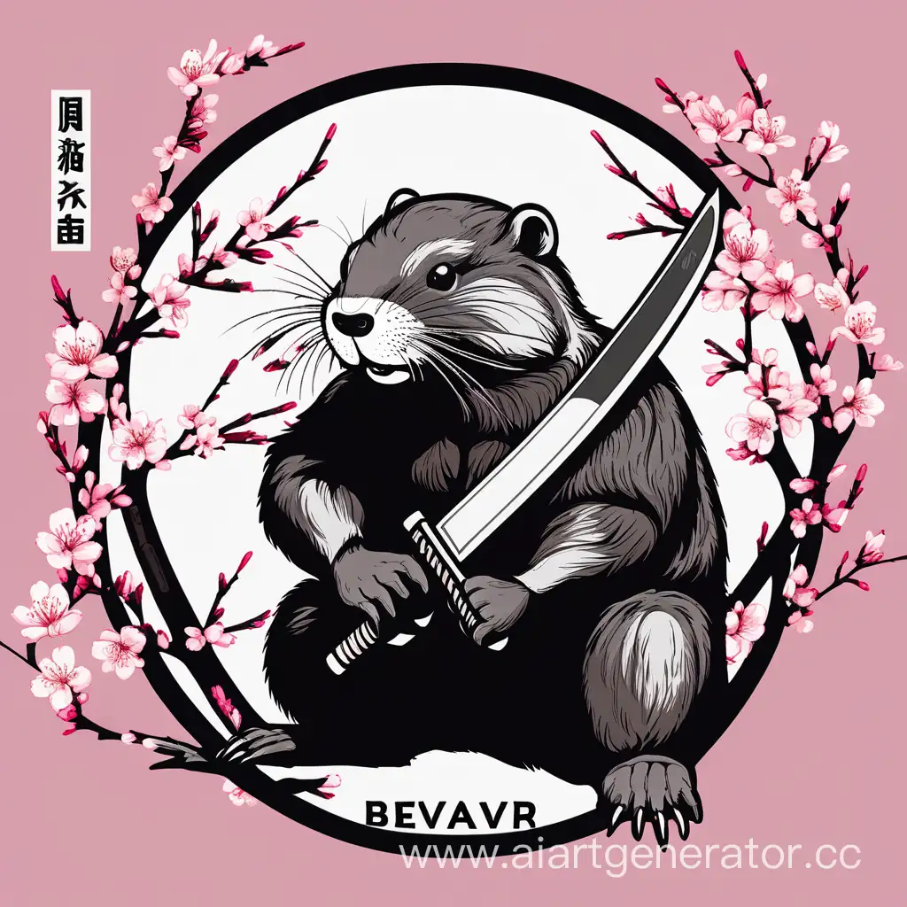 2D-Beaver-with-SWAT-Inscription-Amid-Blossoming-Sakura-and-Katanas