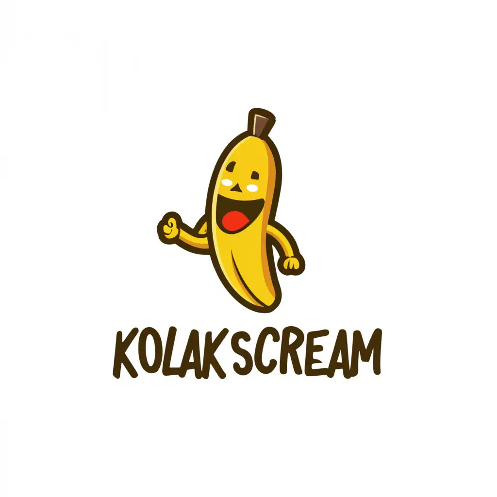 a logo design,with the text "Kolak Scream", main symbol:banana,Moderate,be used in Restaurant industry,clear background