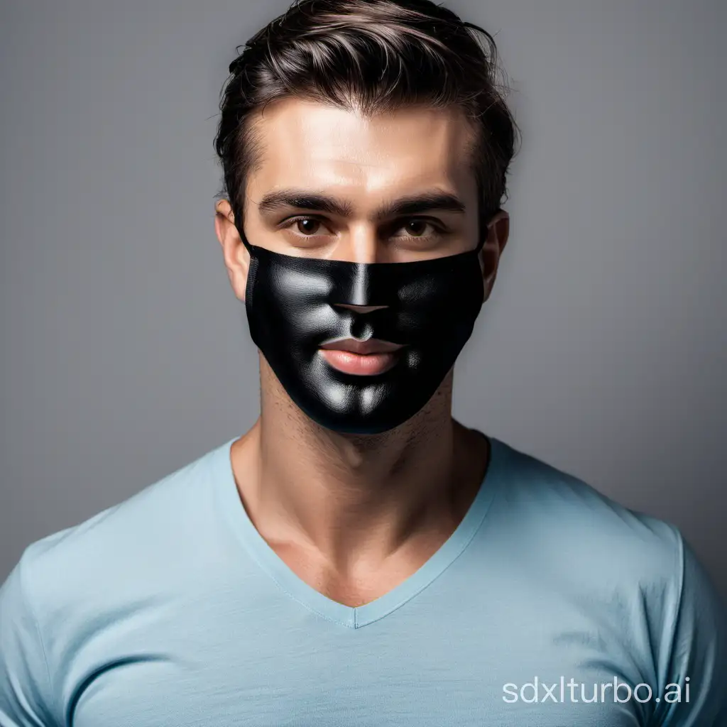 handsome man in face mask