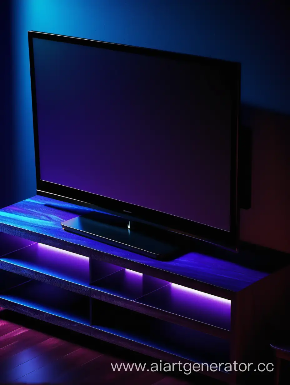 Modern-TV-Stand-with-65-LED-TV-and-Media-Player-Mockup-in-Blue-and-Purple-Tones