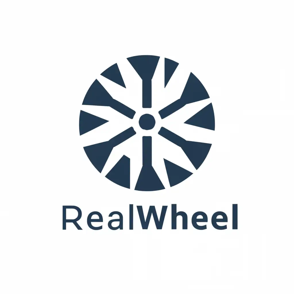 a logo design,with the text "RealWheel", main symbol:wheel,Moderate,be used in Internet industry,clear background