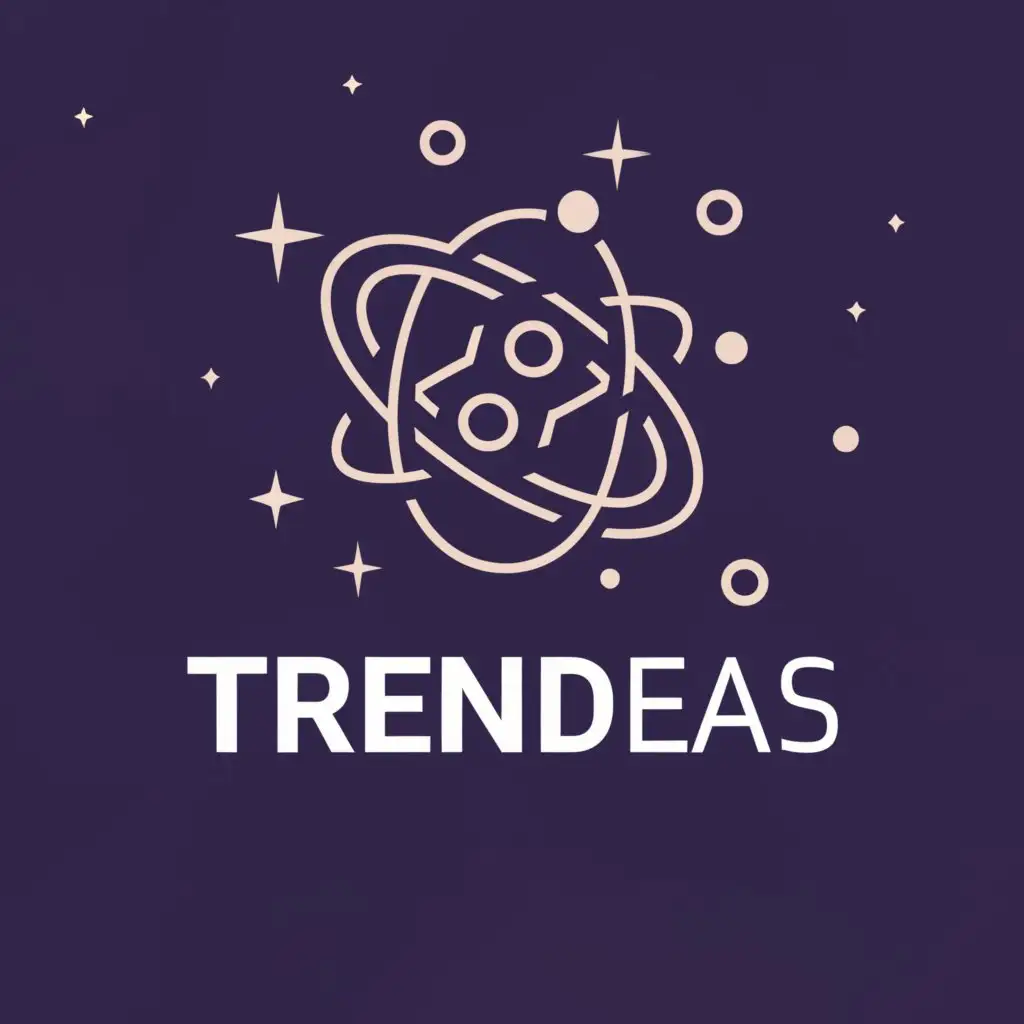 a logo design,with the text "TrendEas", main symbol:space,Minimalistic,clear background
