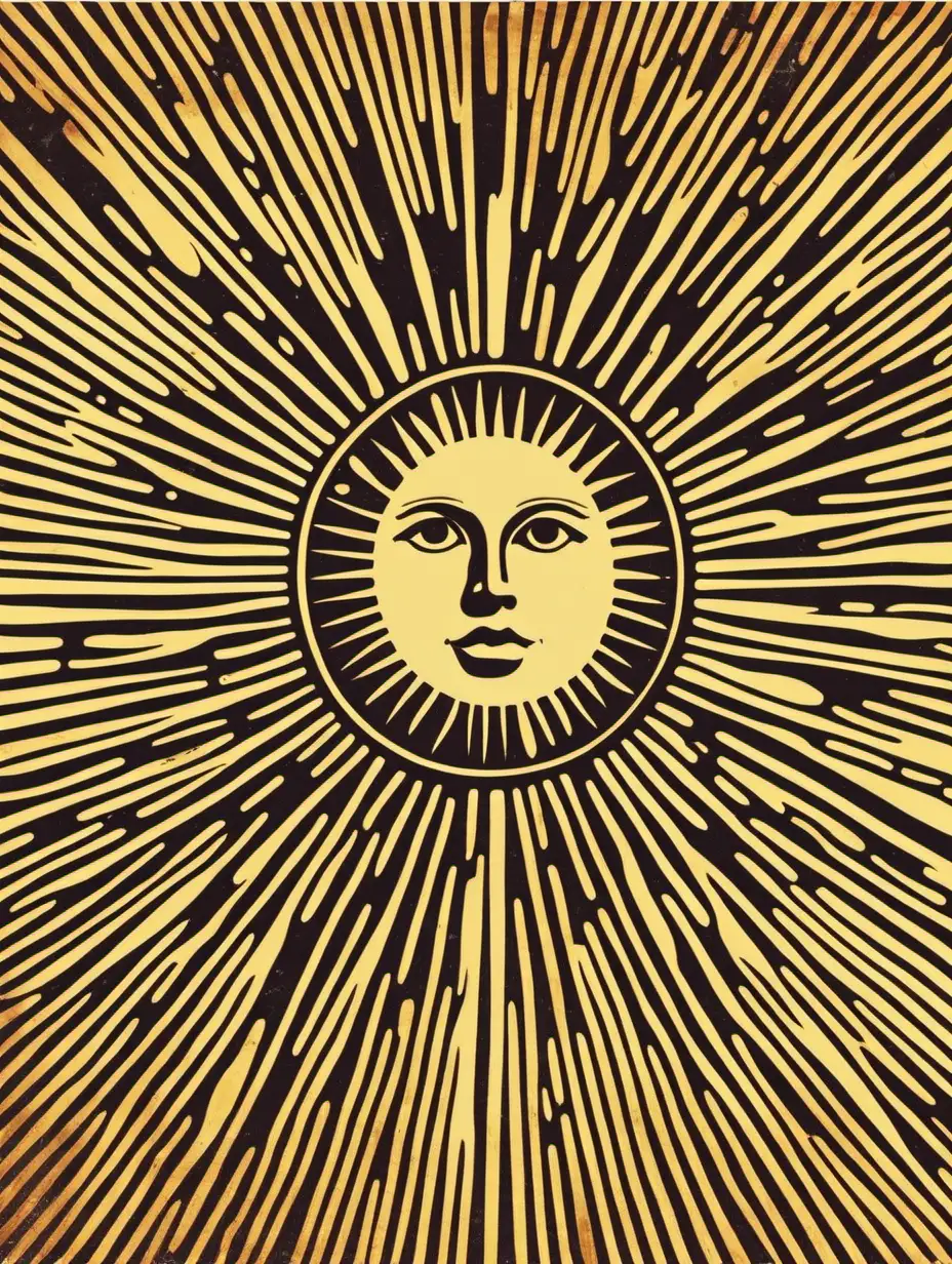 Retro Sun Design Vibrant 1970s Inspired Artwork