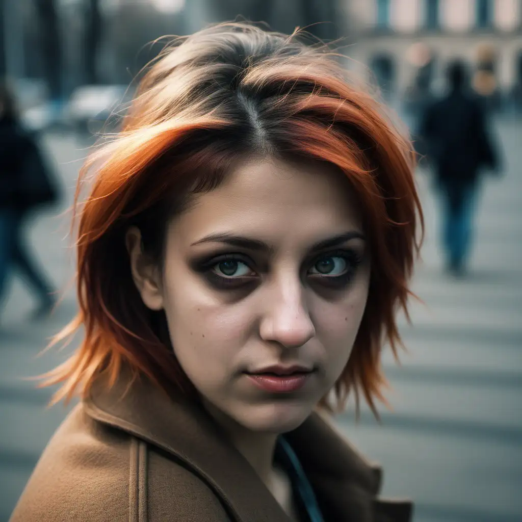 Portrait of a Quirky Berliner Woman with Unique Charm