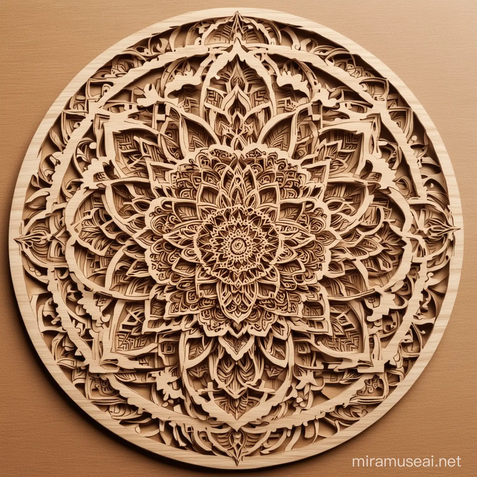 Intricate LaserCut Mandala Design for Spiritual Meditation