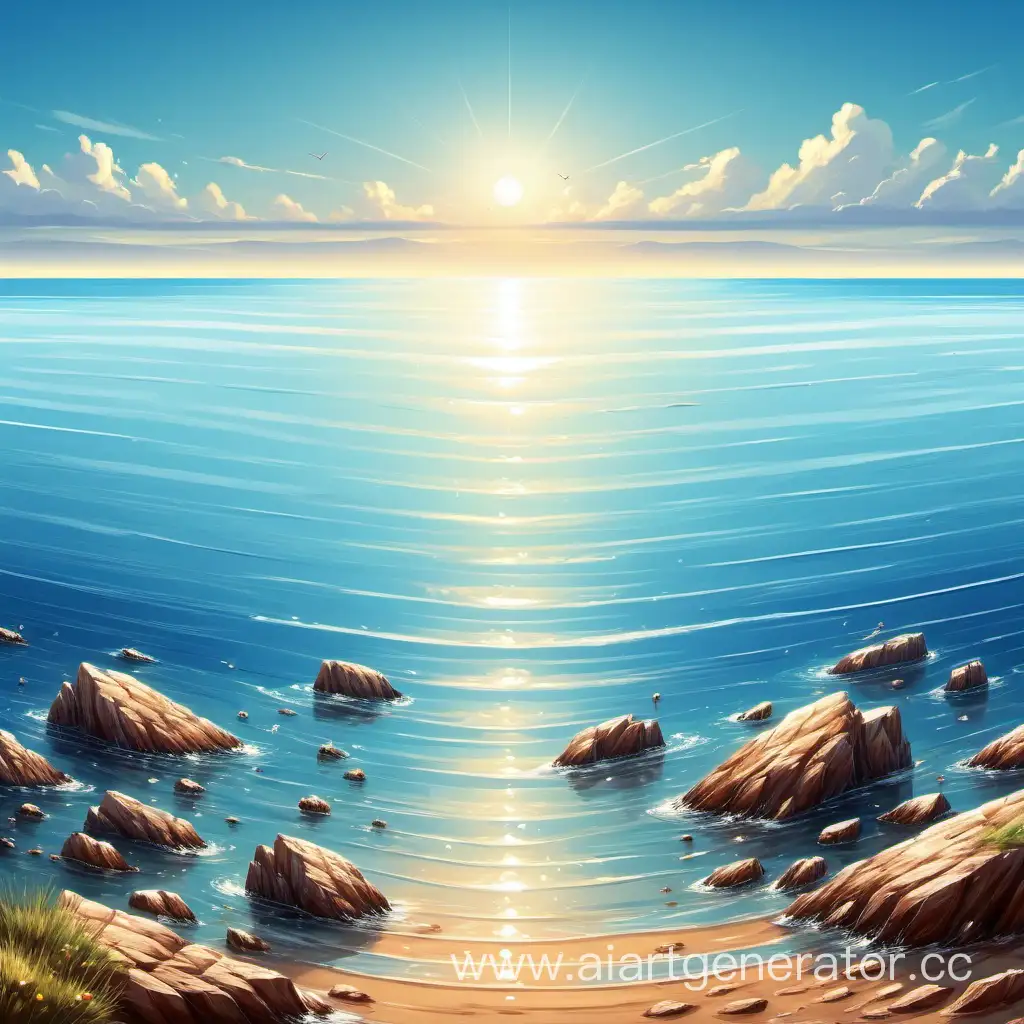 Tranquil-Seascape-on-a-Sunny-Day