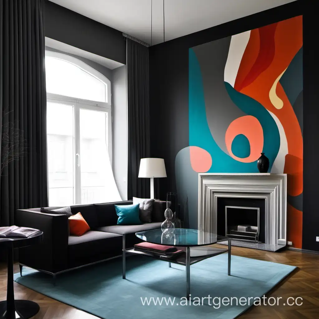 AvantGarde-Interior-Painting-Abstract-Expressionism-in-Vivid-Colors