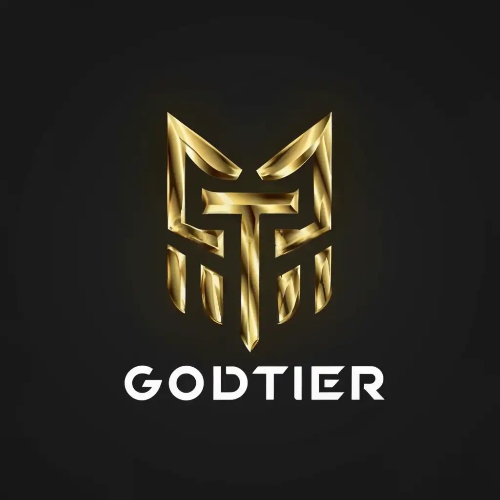 a logo design,with the text "GODTIER", main symbol:GT,complex,be used in Entertainment industry,clear background
