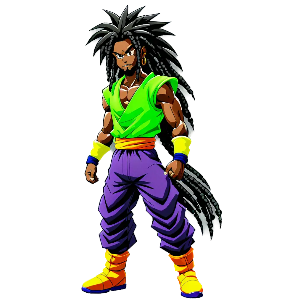 Powerful-Black-Man-with-Long-Dreadlocks-Holding-PS4-Controller-PNG-Image-Dragon-Ball-Z-Style