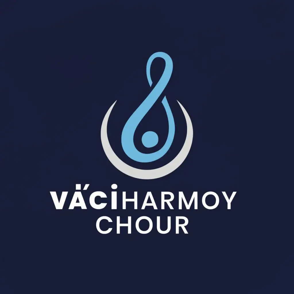 a logo design, with the text 'Váci Harmony Choir', main symbol: Blue dropplet diamand with black background in elegant style, Moderate, to be used in Nonprofit industry, clear background