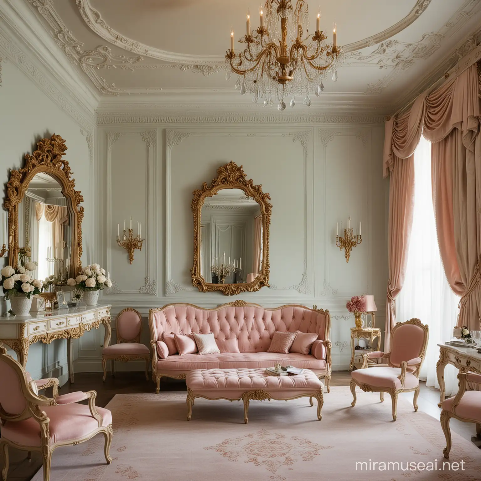 Luxurious French Baroque Boudoir with Modern Twist Opulent Elegance in 400 Sq Ft