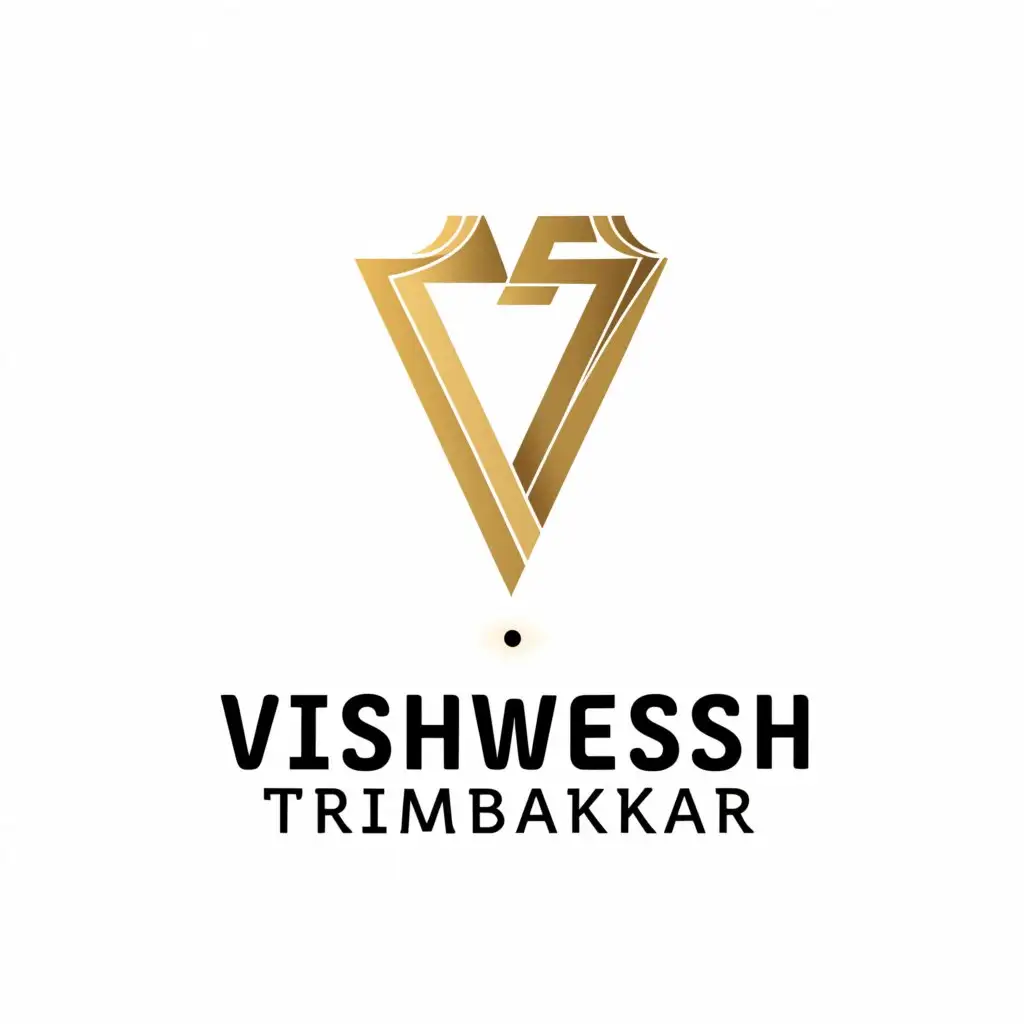 LOGO-Design-For-Vishwesh-Trimbakkar-Bold-V-Symbol-on-Clear-Background