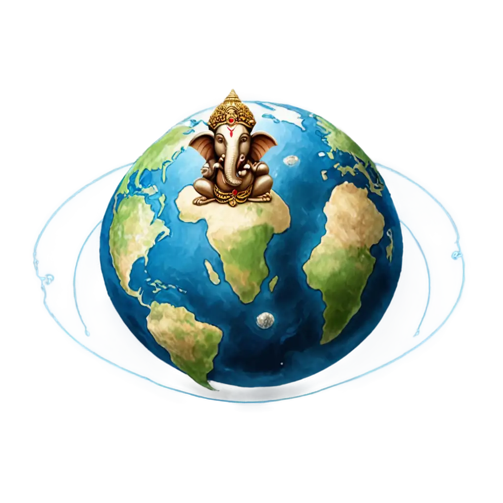 ganesha around earth