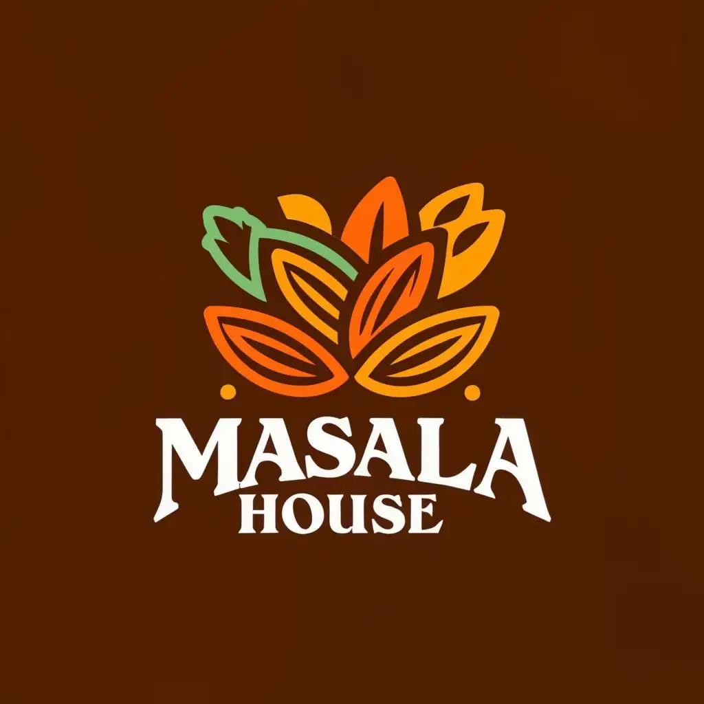 LOGO-Design-For-Masala-House-Minimalistic-Indian-Spice-Theme-for-Restaurant-Branding