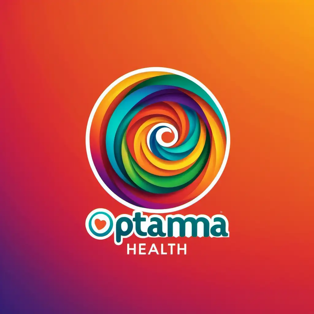 Vibrant Logo Design for Optama Health Expressing Vitality and Wellness