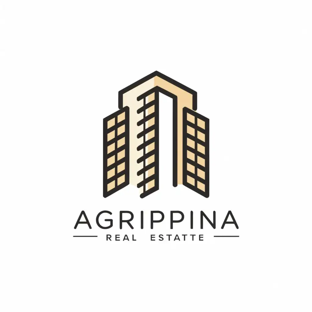 LOGO-Design-For-Agrippina-Sleek-Apartment-Illustration-for-Real-Estate-Branding
