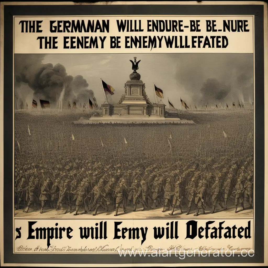 Германская империя с надписью империя выдержит, враг будет разгромлен