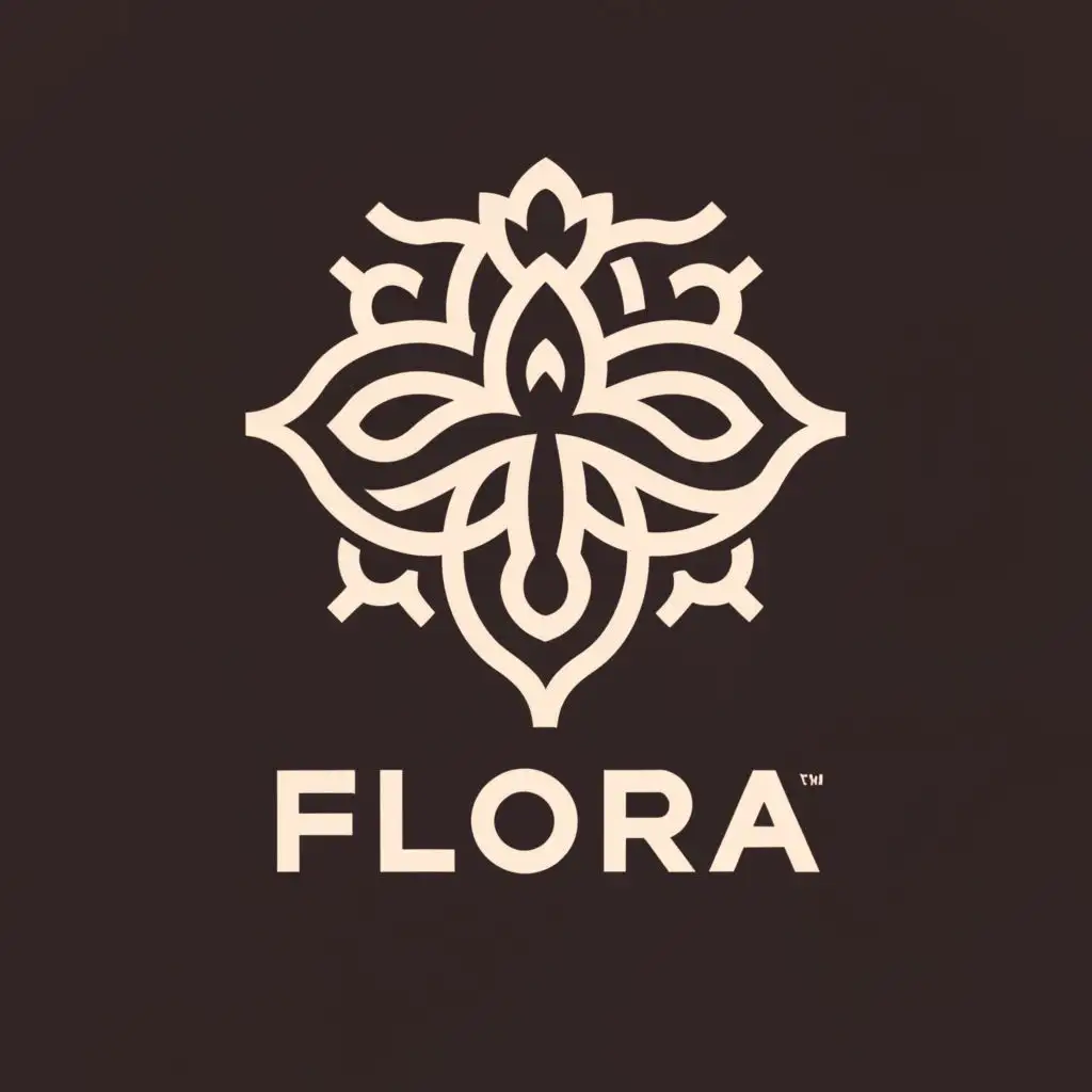 a logo design,with the text "Flora", main symbol:flower,Moderate,clear background
