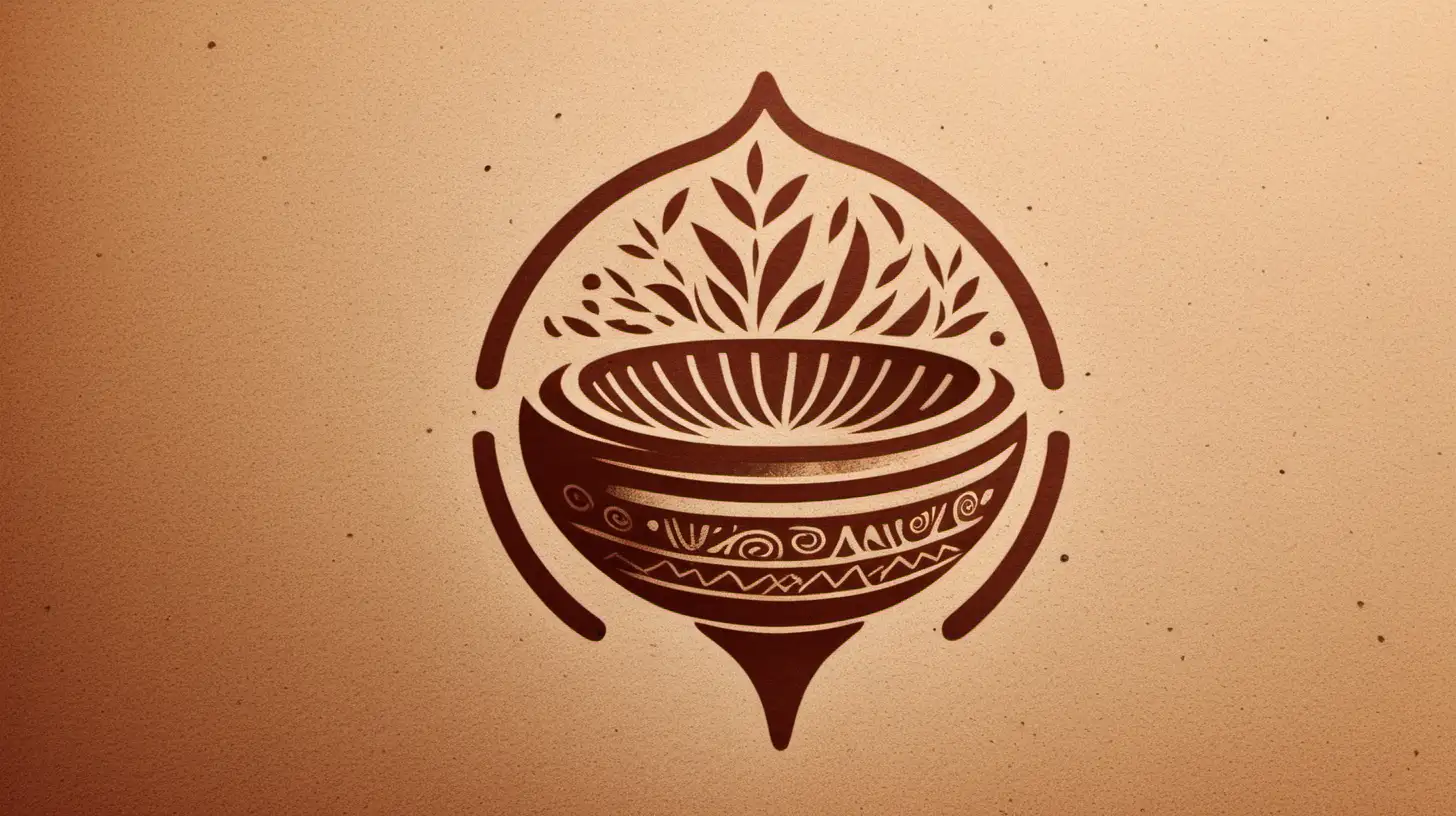 A logo crafted from the Inspo of earthen bowl 

