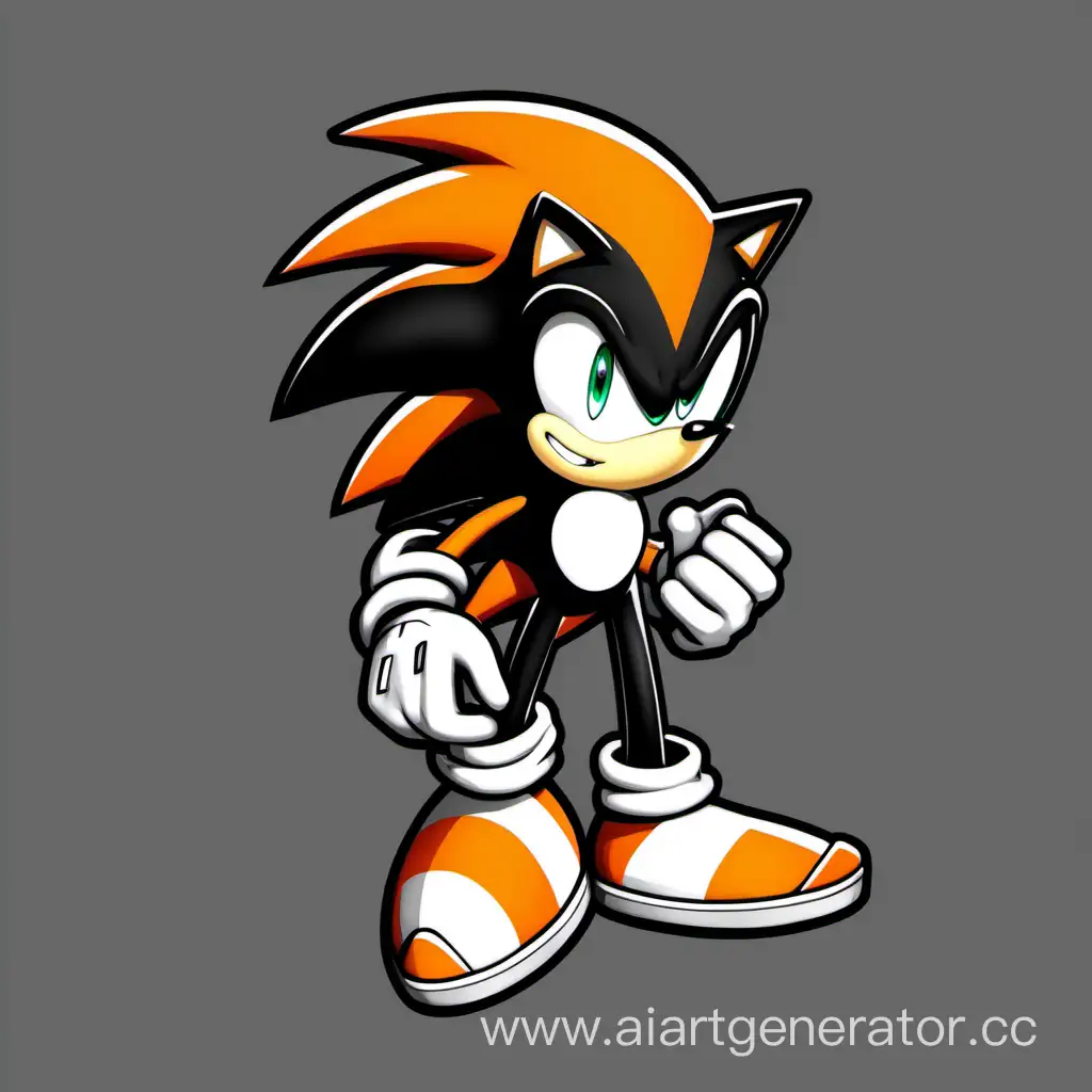 Orange-Sonic-Character-in-Black-Spring-Suit-Dynamic-2D-Illustration