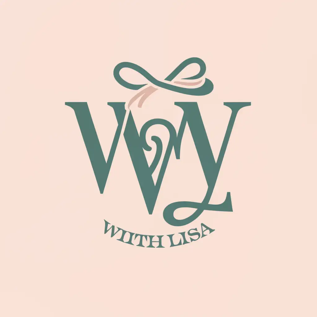 a logo design,with the text "Weddings with Lisa", main symbol:create a Elegant  logo for my wedding planning business that evokes elegance as well as dependability.

Key Details:
- The primary colors to be used in the logo should be Tiffany blue and something else - I currently use a dusty pink, but open to suggestions for a different color.,Moderate,be used in Events industry,clear background