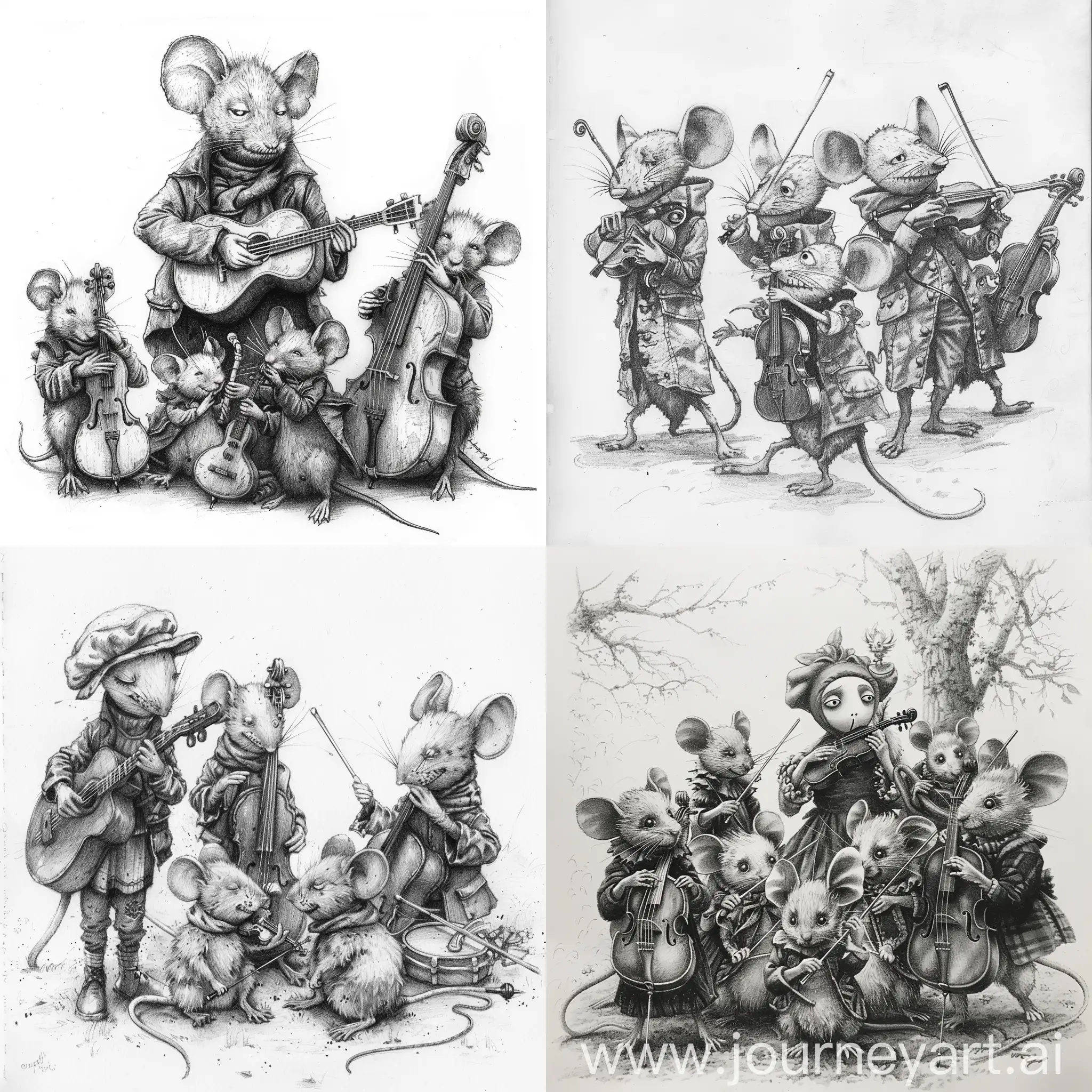 Coralines-Nightmare-Land-Pencil-Sketches-of-Musical-Mice