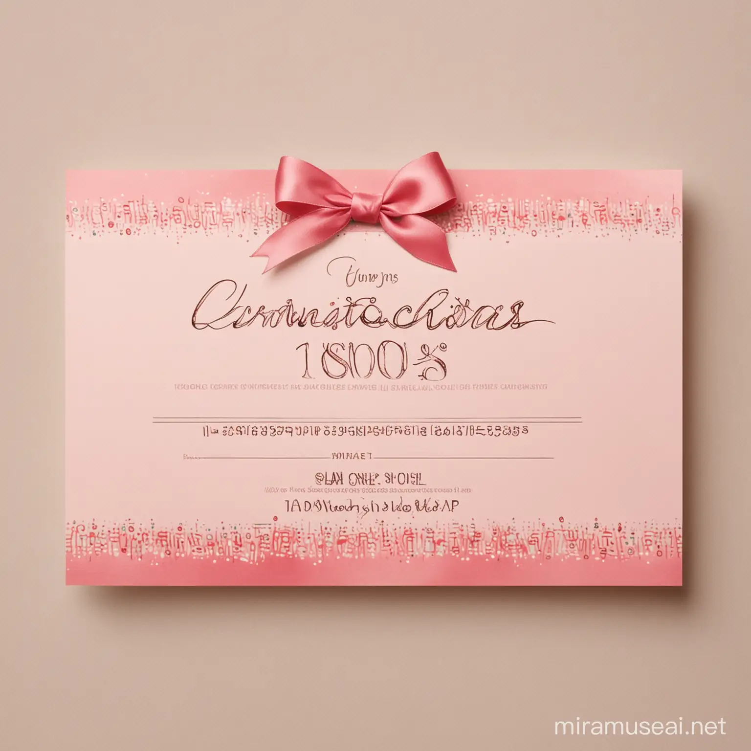 Cosmetologist Services Gift Certificate Value 100 Shekels