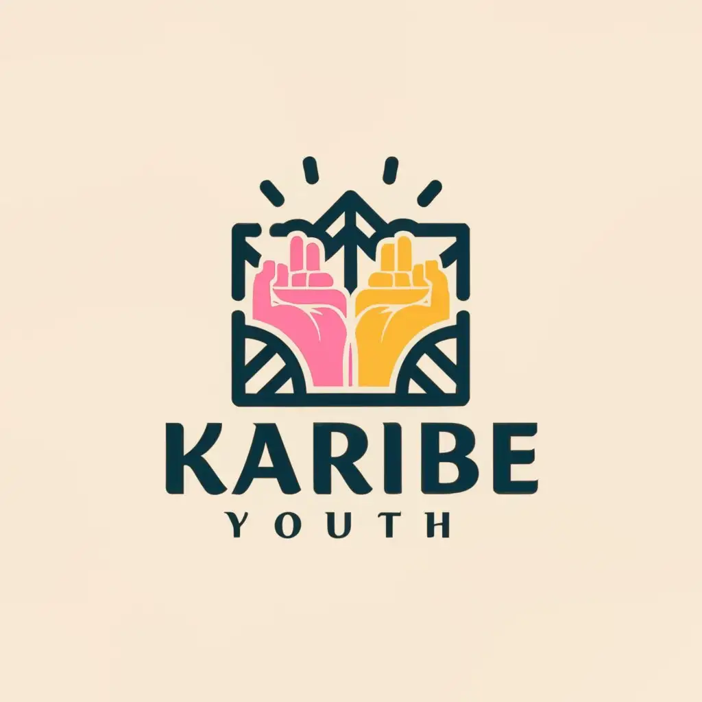 a logo design,with the text "Karibe Youth", main symbol:Union,Moderate,be used in Sports Fitness industry,clear background