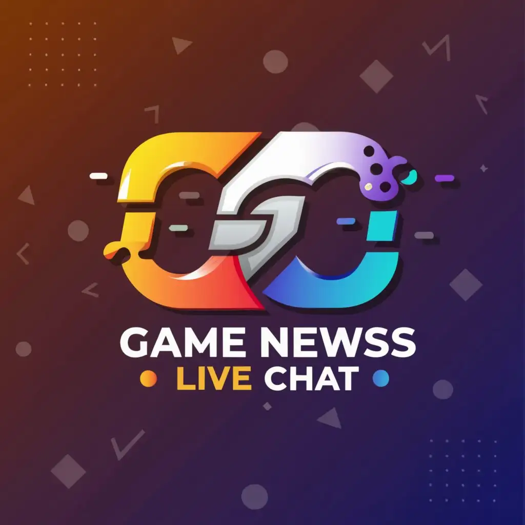 LOGO-Design-For-Game-News-Live-CHAT-Modern-LNG-Emblem-for-Entertainment-Industry