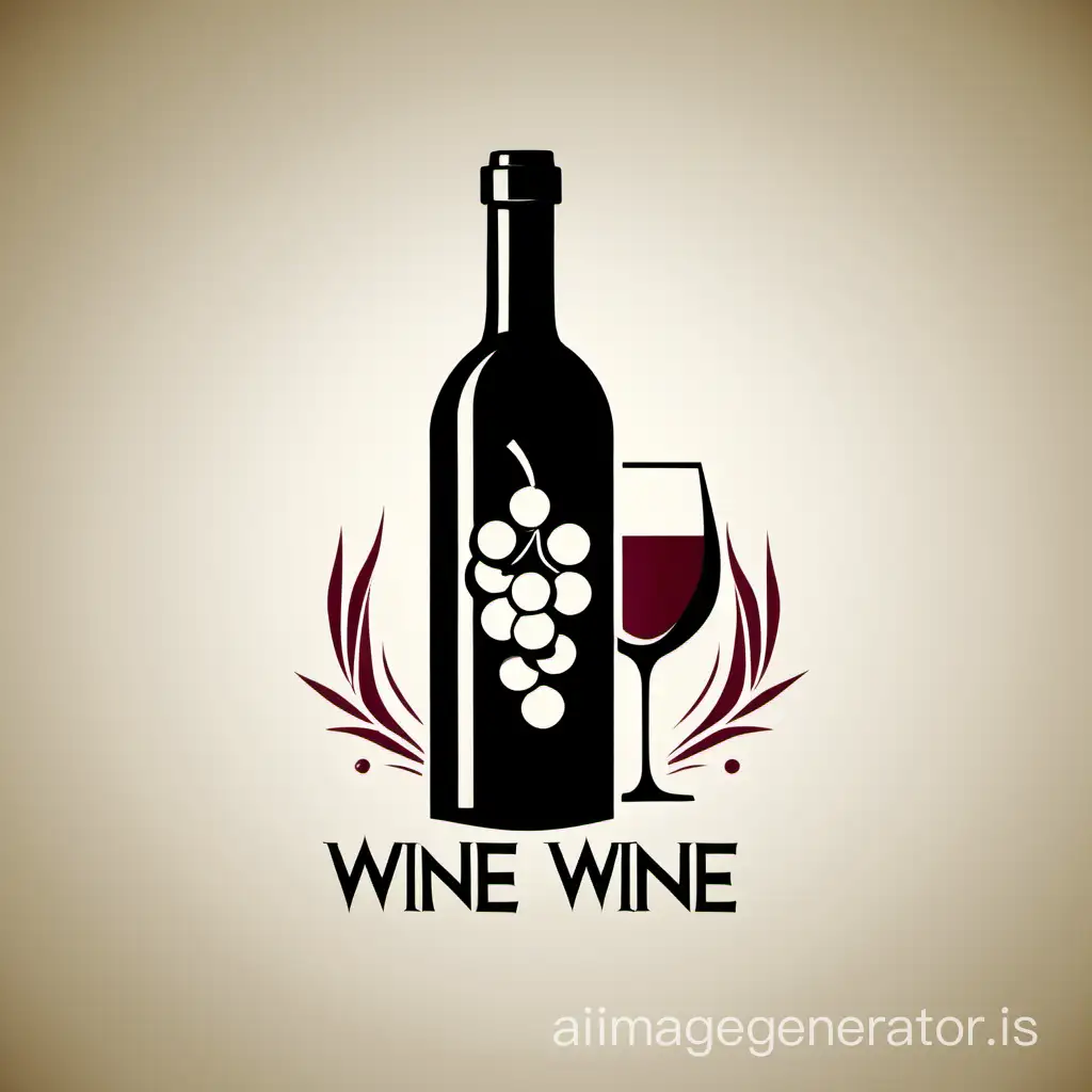 logo with wine bottle
