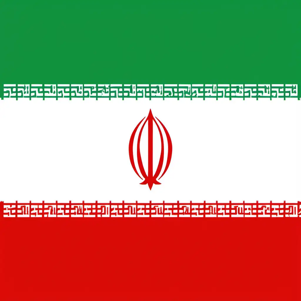 Vibrant Flag of Iran Fluttering in the Wind