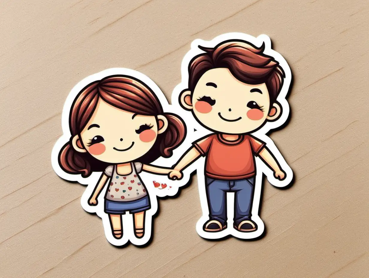 Romantic Couple Stickers for Expressing Love and Affection