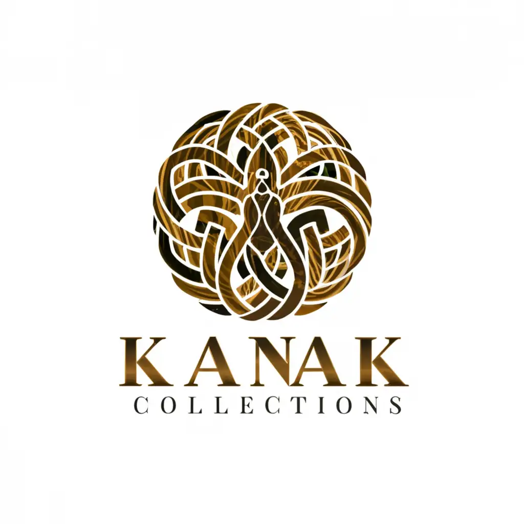 a logo design,with the text "Kanak Collections", main symbol:Clothing,complex,clear background