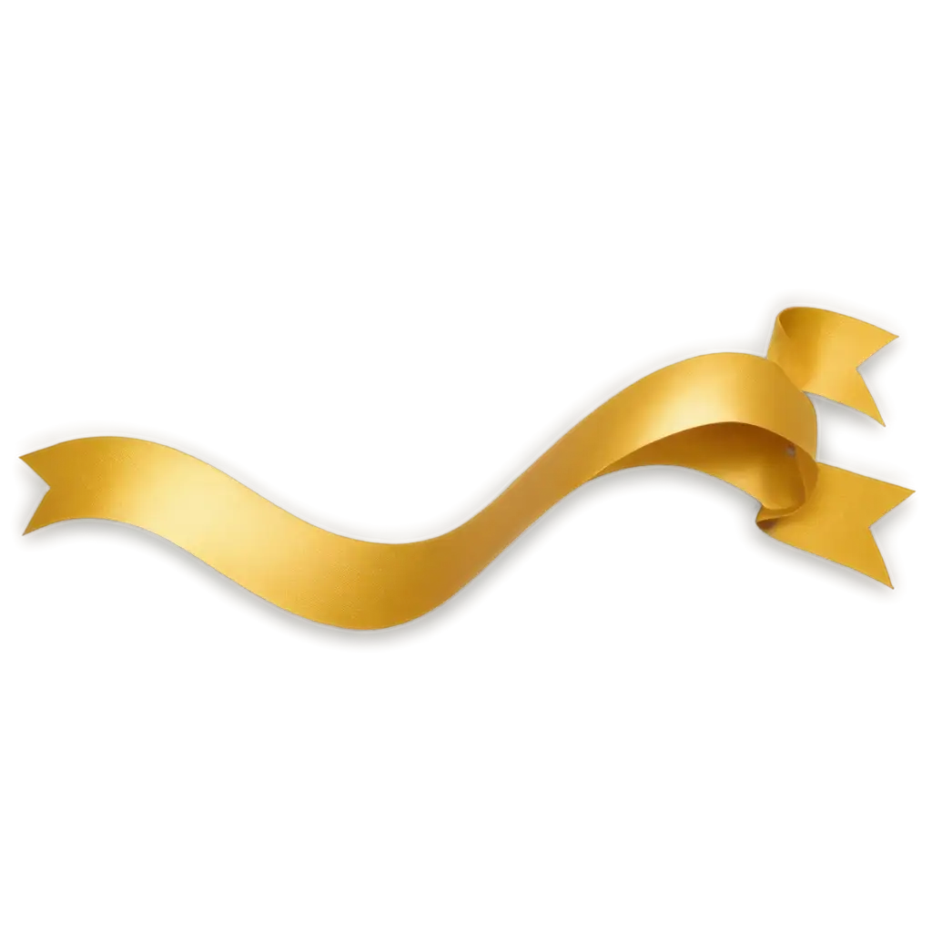 Exquisite-PNG-Rendering-Captivating-Wavy-Gold-Ribbon-Image