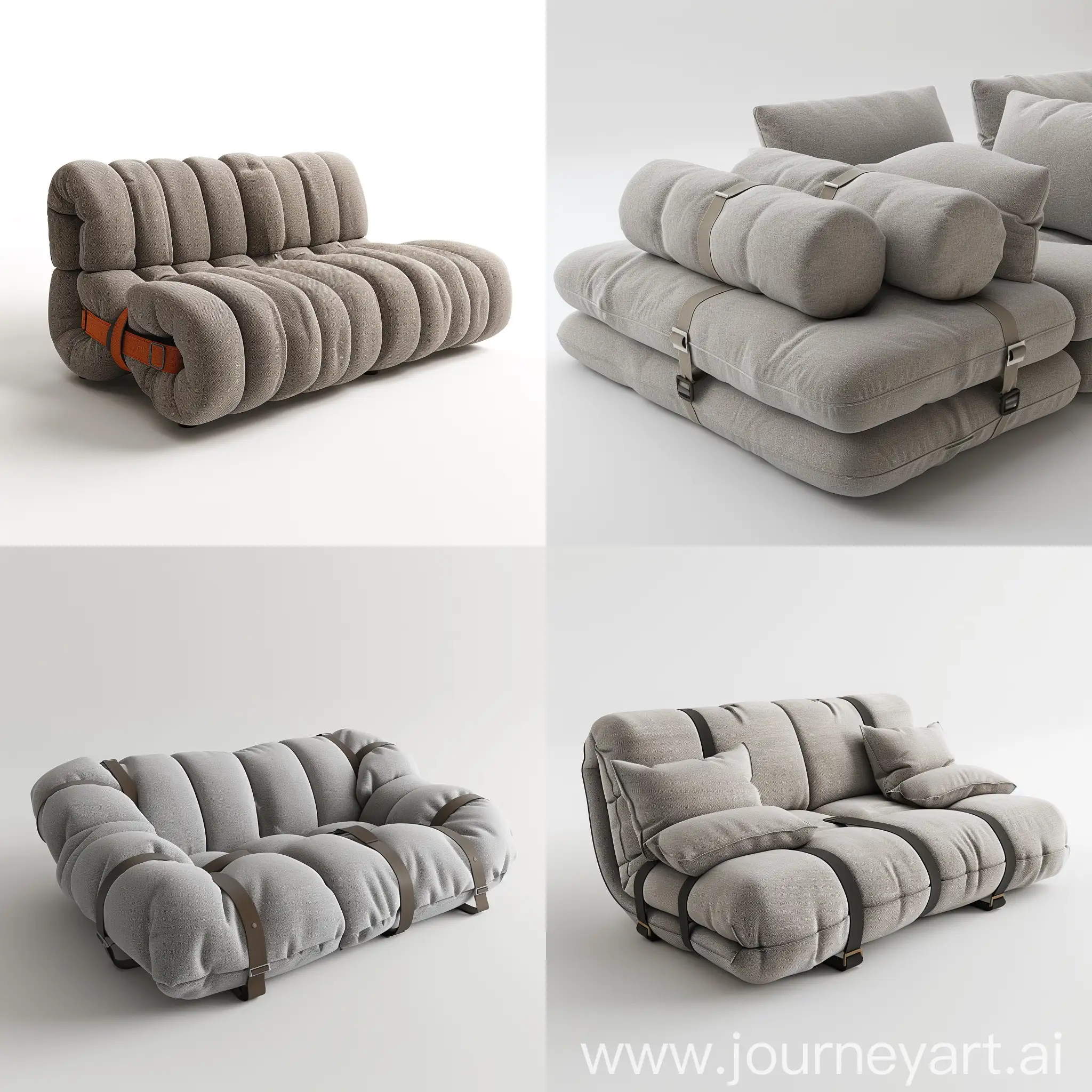 Contemporary-Modular-Sofa-with-Folded-Surfaces-on-White-Background
