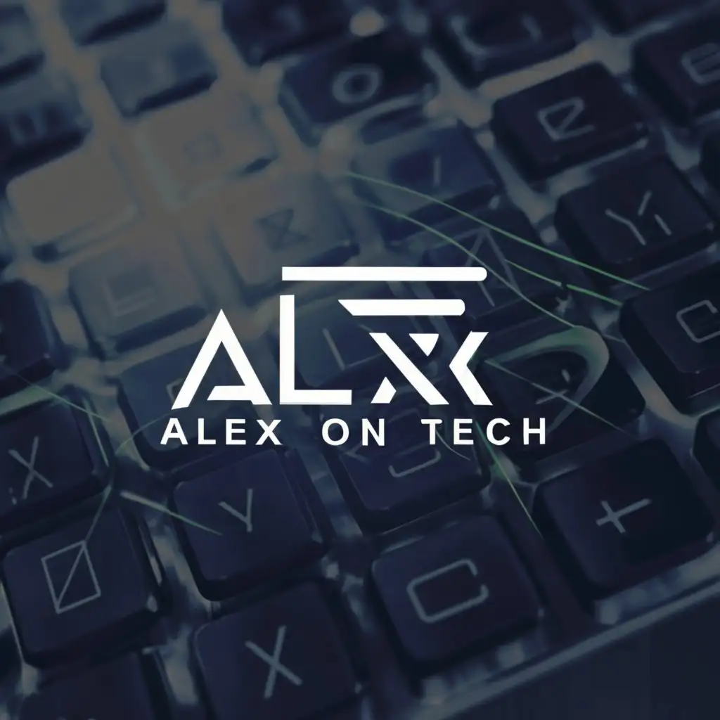 a logo design,with the text "Alex on Tech", main symbol:Computer,Moderate,be used in Technology industry,clear background