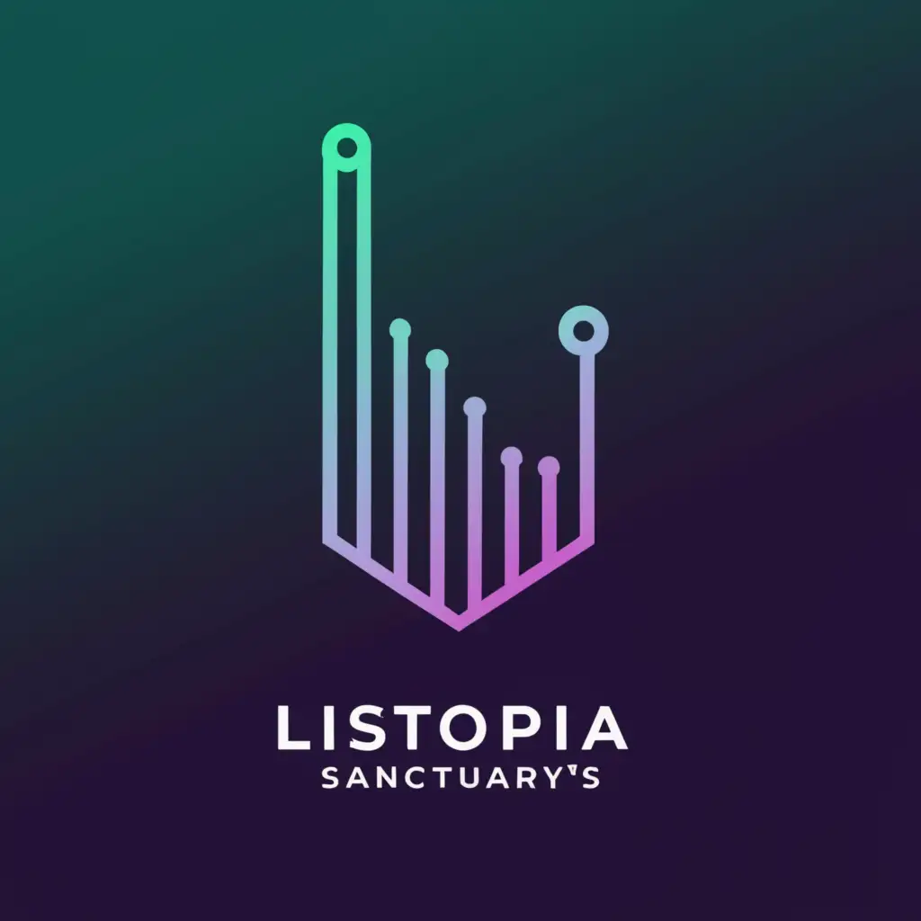 a logo design,with the text "Listopia Sanctuary’s ", main symbol:Bar chart,Moderate,clear background