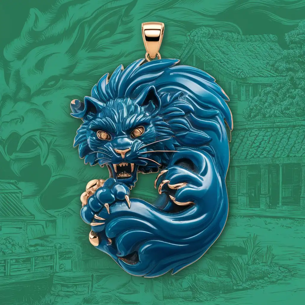 Majestic-Blue-Feline-Murim-Clan-Jade-Pendant-Art