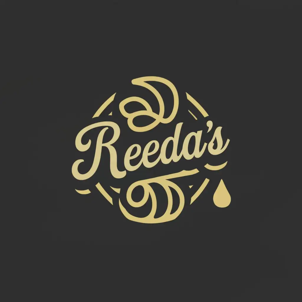 a logo design,with the text "ReEDA's", main symbol:detergent,Moderate,blue background