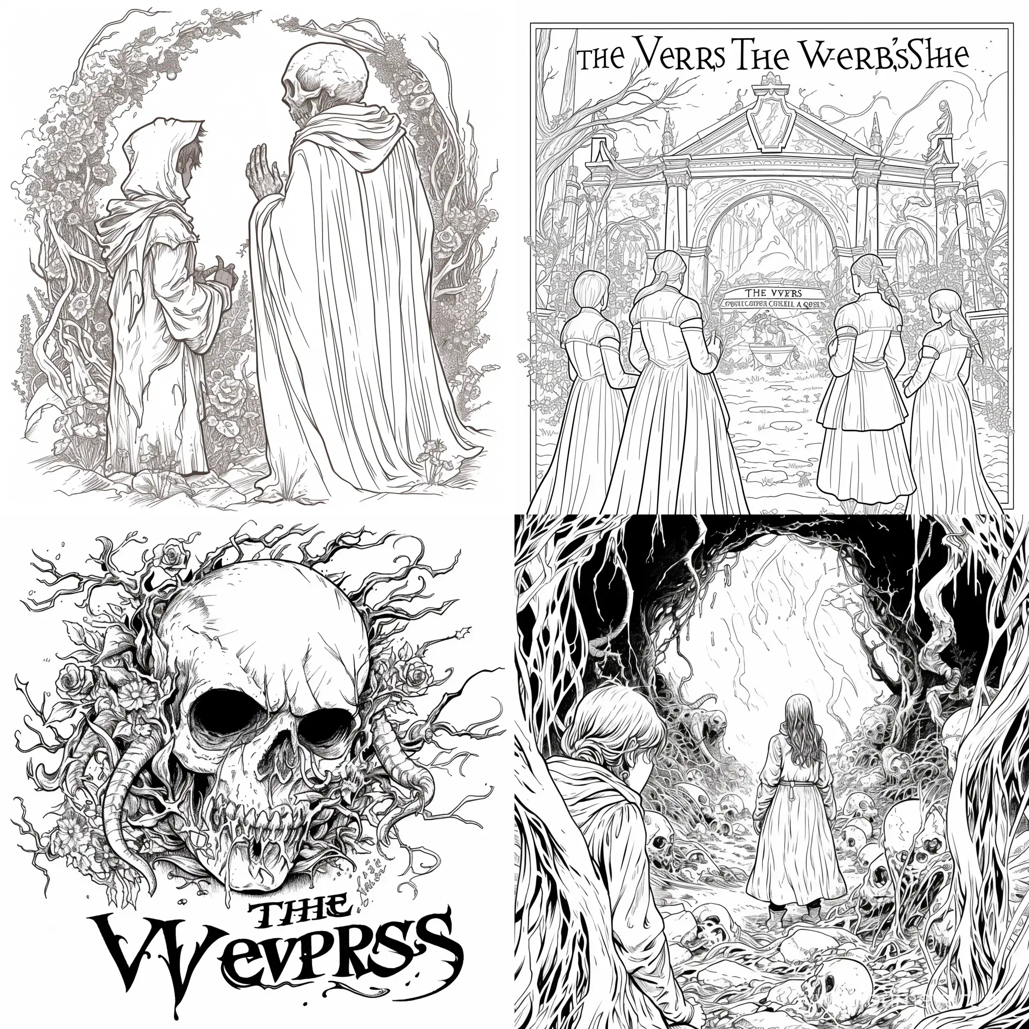 create coloring page The Vespers Origin: A malevolent force that is tied to the Witch's Grave and that apparently played a role in the fate of Mabel's mother, Agnes. The Vespers' venom could purify a witch's blood and break their curse, the danger far overshadowed the potential salvation. The Vespers, more devourers than liberators, preyed upon those witches who ventured into their realm in a desperate quest for cleansing.