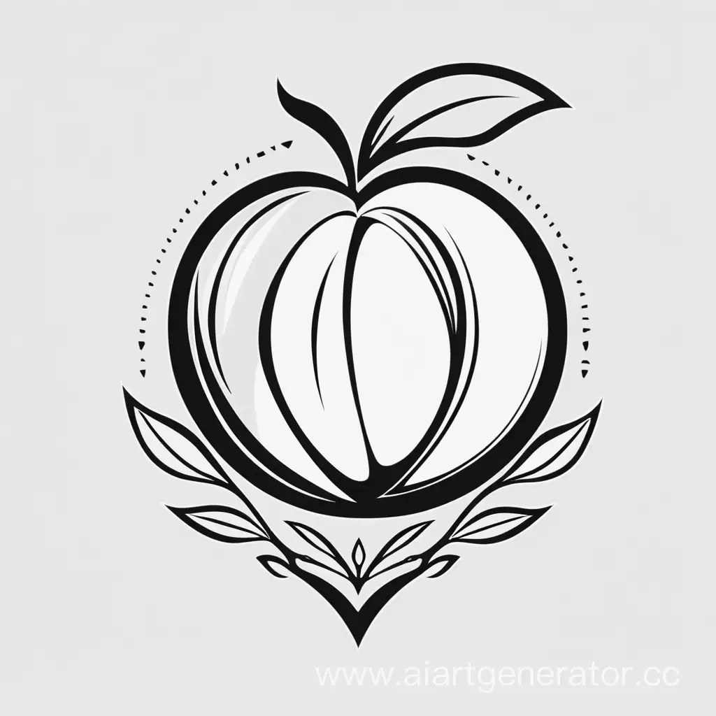 Abstract-Black-and-White-Logo-Design-with-Peach-Accents