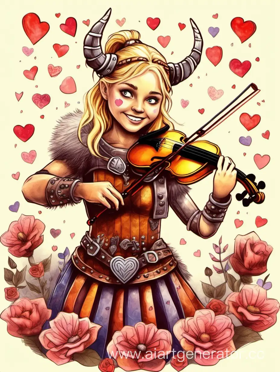 BeeViking-Girl-Plays-Violin-Amidst-Valentines-Day-Festivities