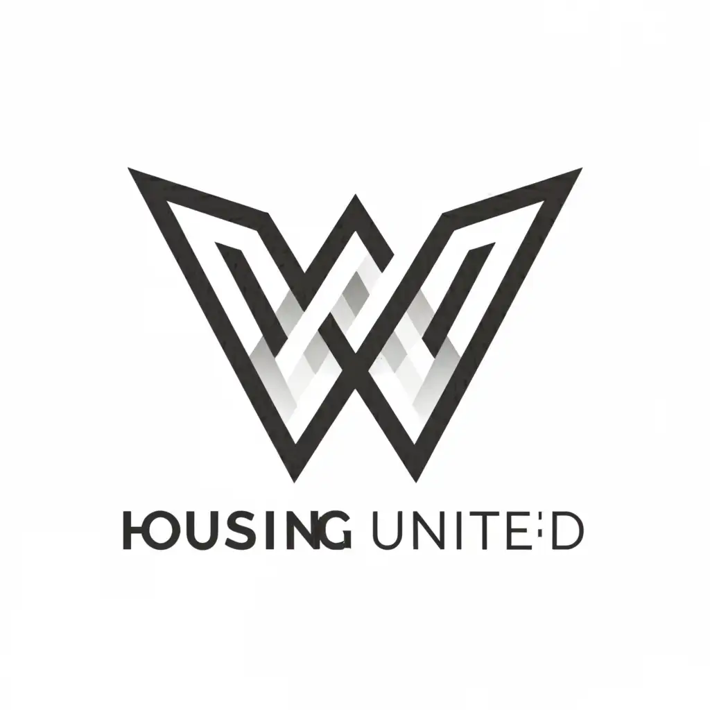 a logo design,with the text 'Housing United', main symbol:W,complex,be used in Real Estate industry,clear background