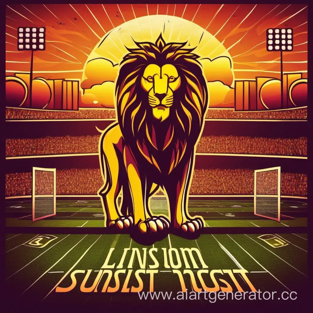 Majestic-Lions-Playing-Football-at-Sunset-Concert