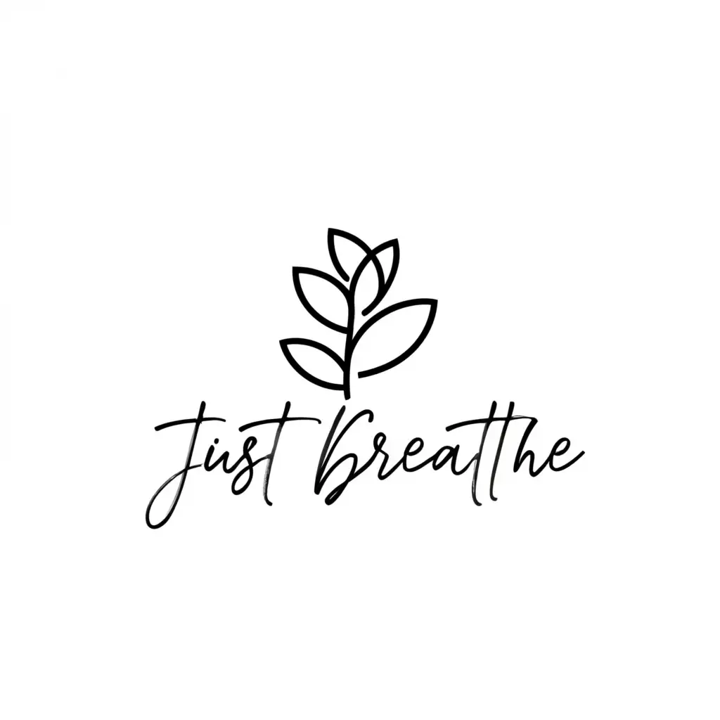 a logo design,with the text "just breathe", main symbol:breathing life,complex,be used in Beauty Spa industry,clear background